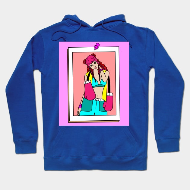 Boxing Female Boxer Retro Boxing Gloves Hoodie by flofin